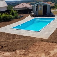 Bazén Arador Plus Bazén Arador Plus – 1 schodiště s lavicí a 2 rohové sedací plochy